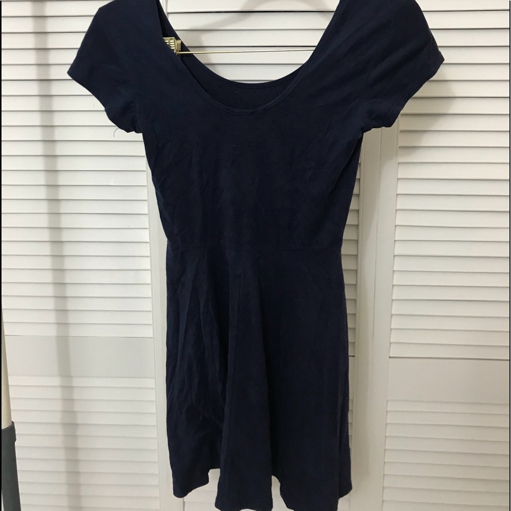Navy Velvet Skirt dress